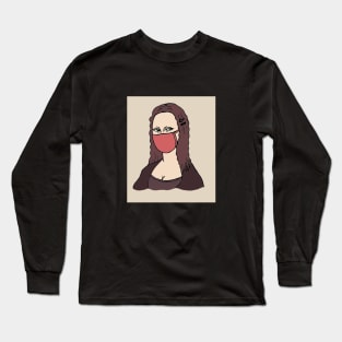 SOCIAL DISTANCING MONA LISA Long Sleeve T-Shirt